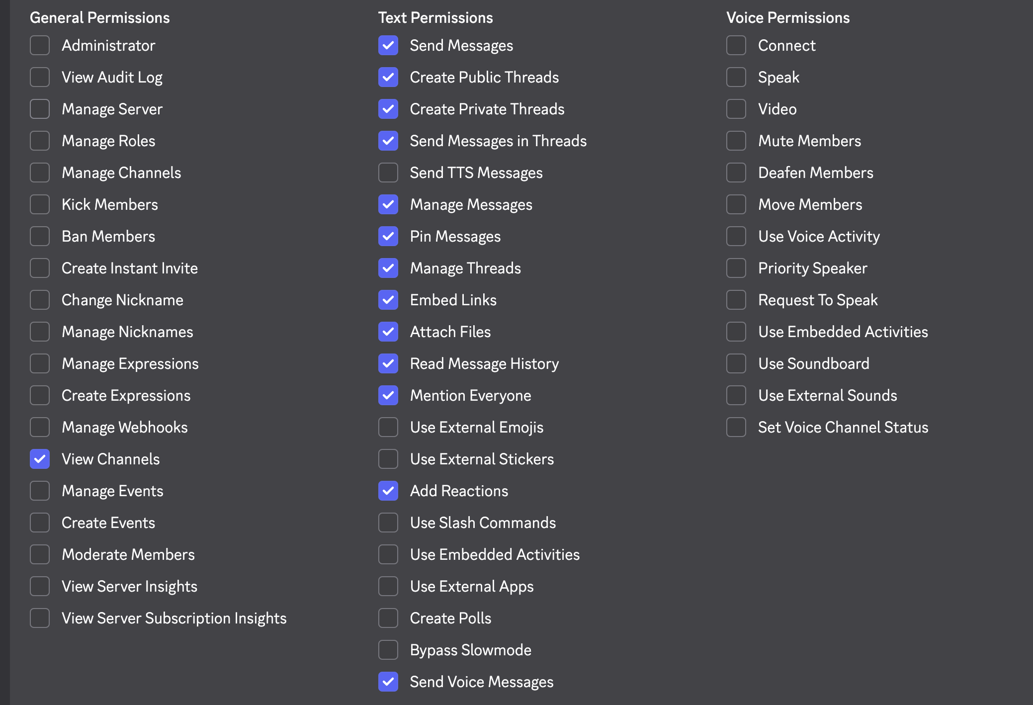 Discord Oauth2 Permissions